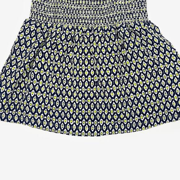 Joie Lawska Mini Dress Medium Blue Silk Geometric Casual Boho Chic Softcore - Picture 9 of 14